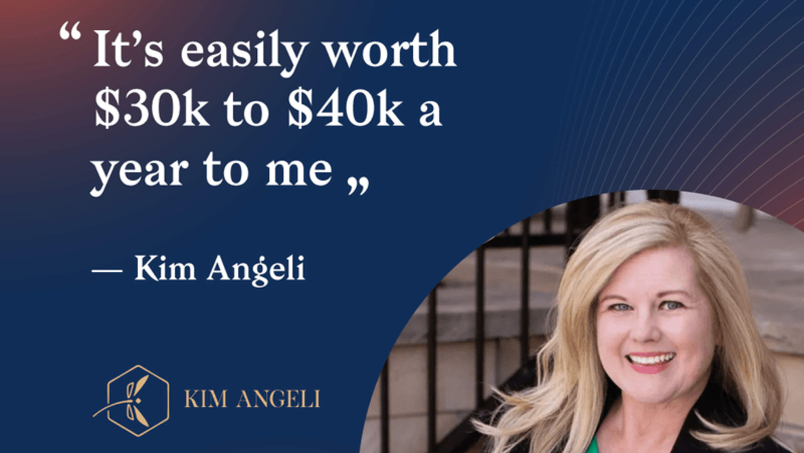Kim Angeli Freed Up Time and Saved on Taxes hero image
